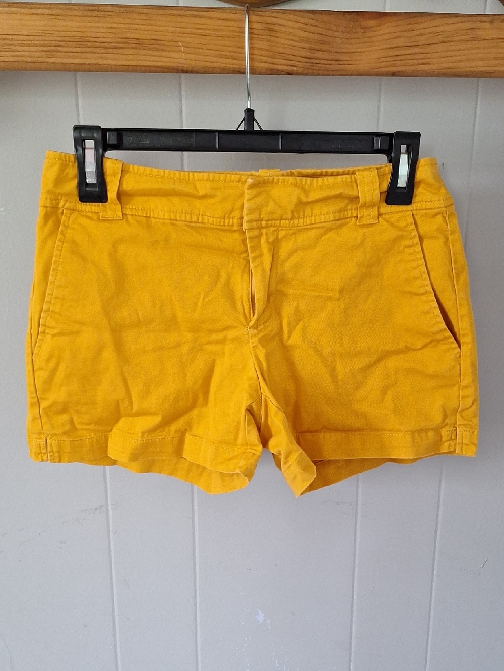 New York & Company Yellow Chino Casual Women's Shorts